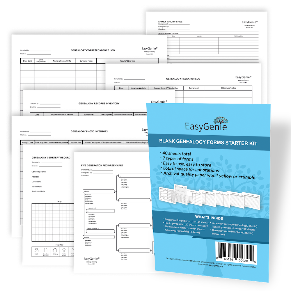 Charts and Family History Kits - S&N Genealogy Supplies