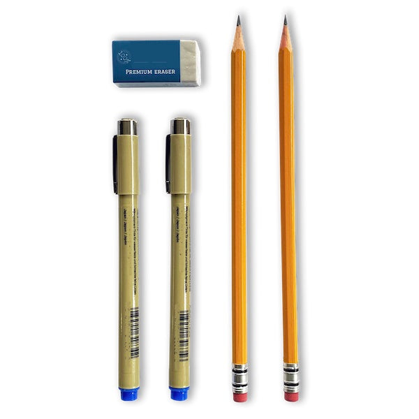 Archival-quality pen and pencil set