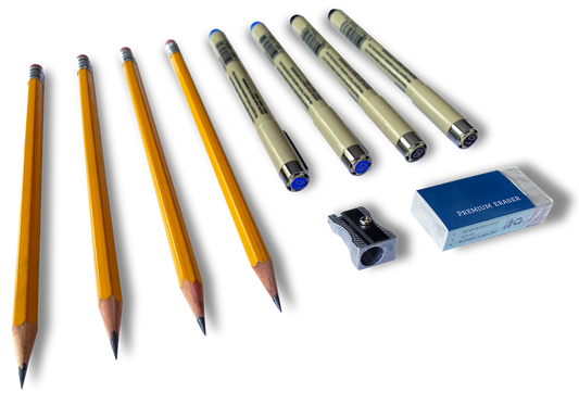 DELUXE Archival-quality pen and pencil set