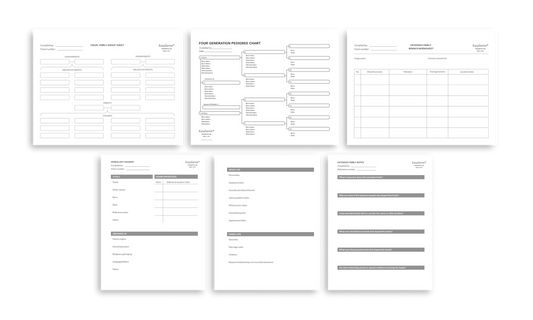 Genealogy Stories Kit (5 Fillable PDF Forms)