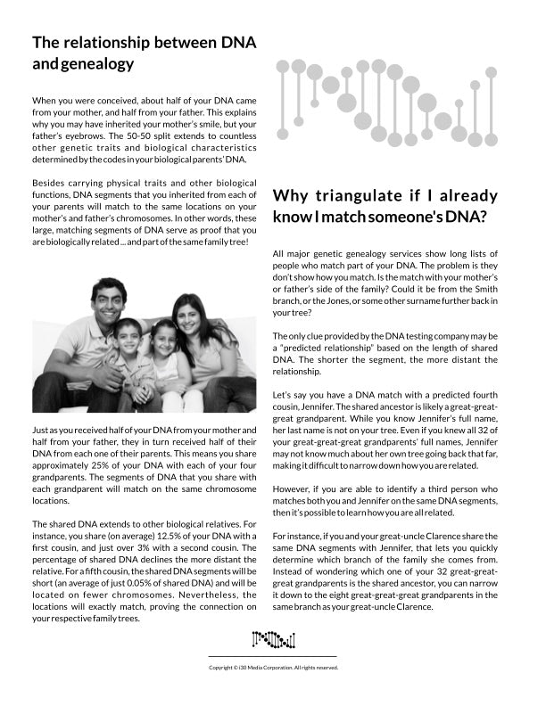 Genetic Genealogy Triangulation Kit for DNA Tests