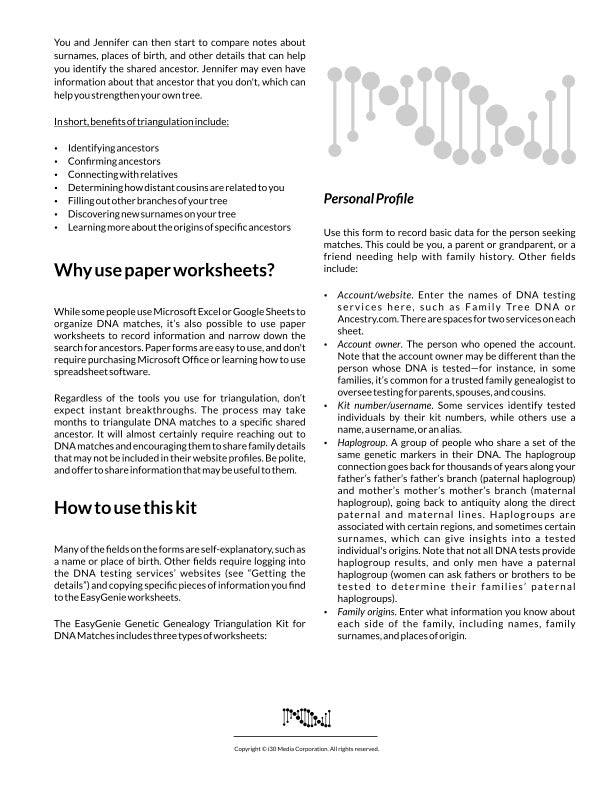 Genetic Genealogy Triangulation Kit for DNA Tests