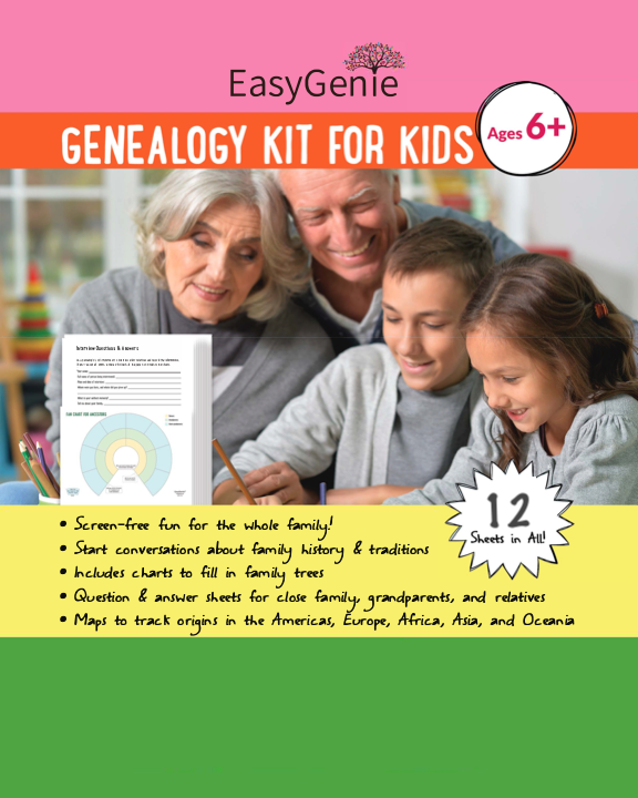 Genealogy Kit for Kids (Fillable PDF set)
