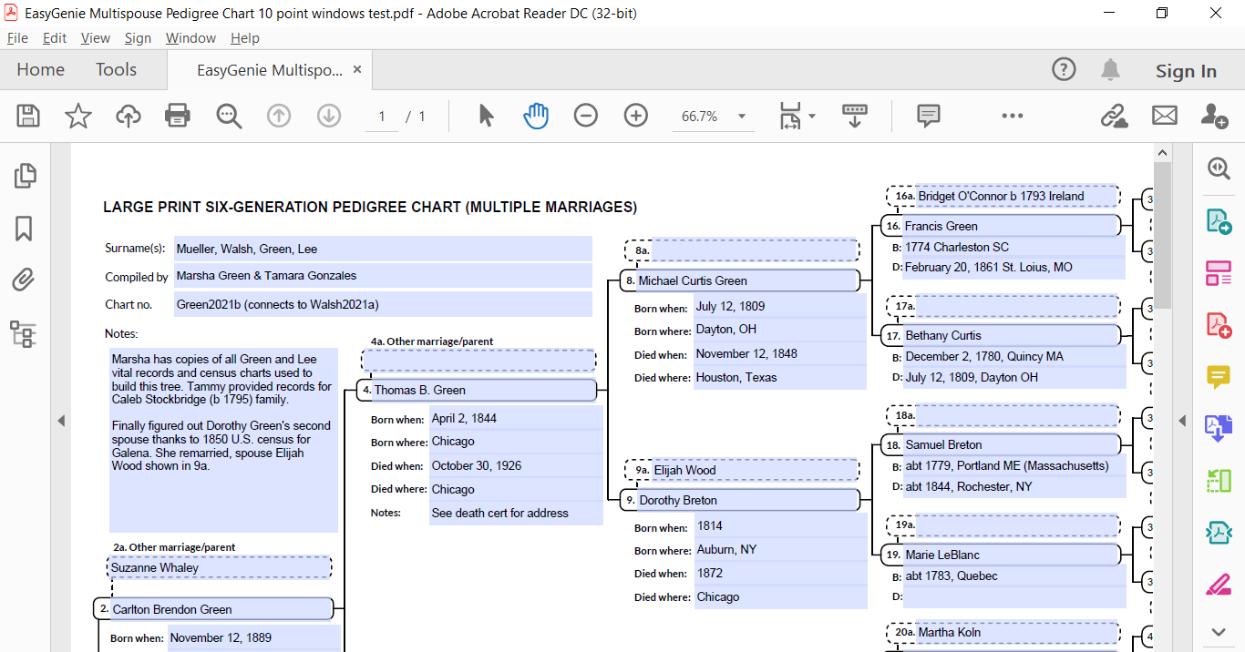PDF Download: Blended Family Genealogy Forms Kit (2 Forms with Multiple Spouses)