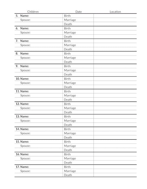 Large-Print Genealogy Charts and Forms Kit (30 Sheets)