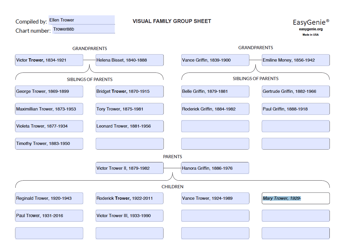 Genealogy Stories Kit (5 Fillable PDF Forms)
