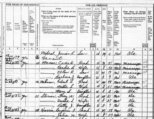 NARA website: Searching the 1950 Census for family