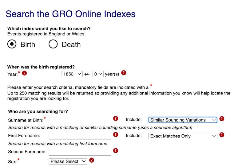 Gro Number Example Yes, the GRO website takes American credit cards for English BMD ...