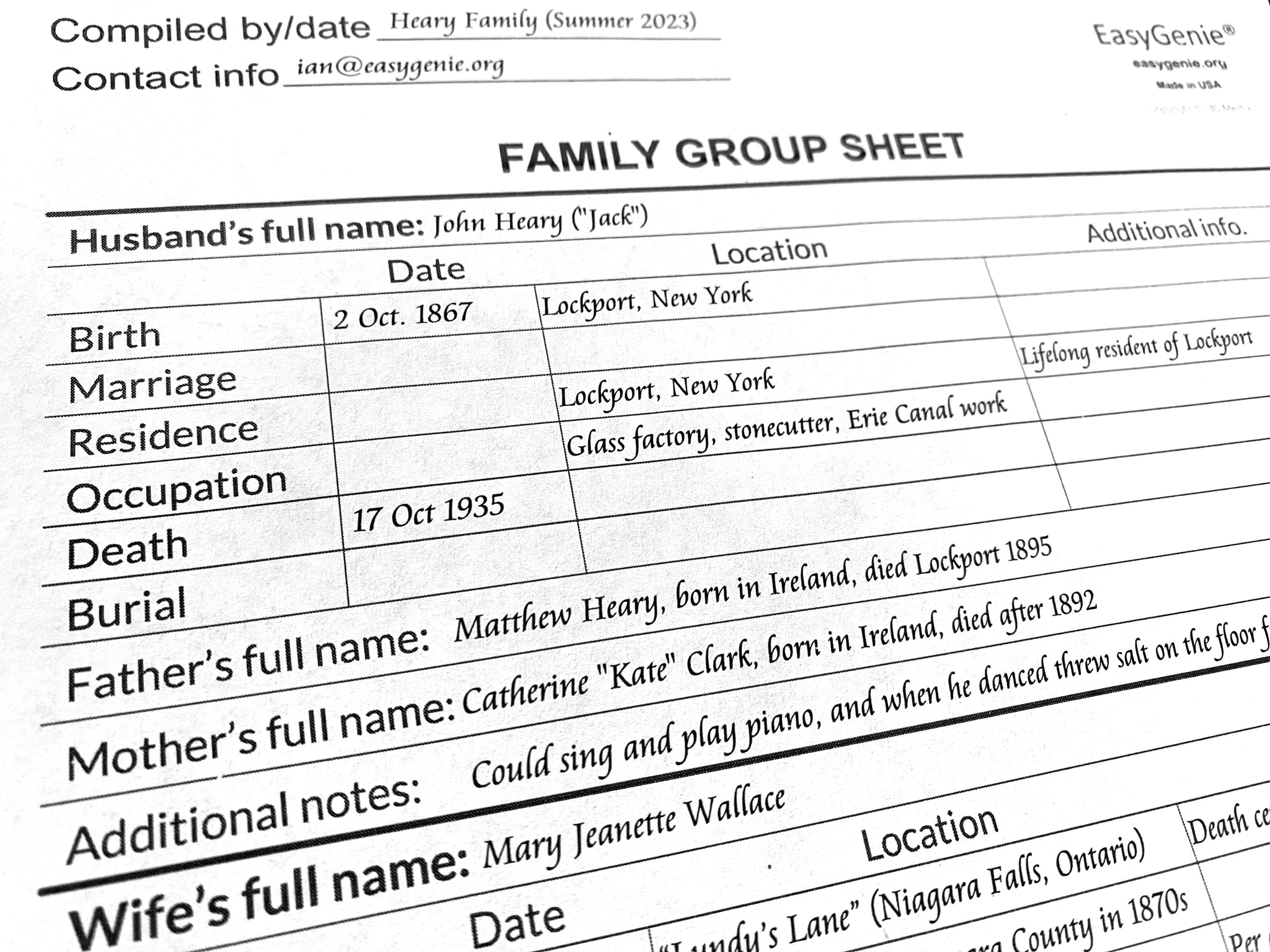 Genealogy PDF Download: Fillable Family Group Sheet (Aramis, 8.5 x 11 ...