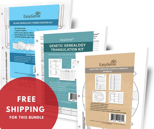 Genealogy Charts & Forms Starter Bundle