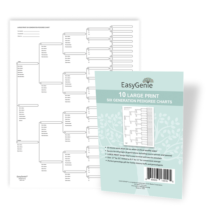 All Available Genealogy Charts β EasyGenie