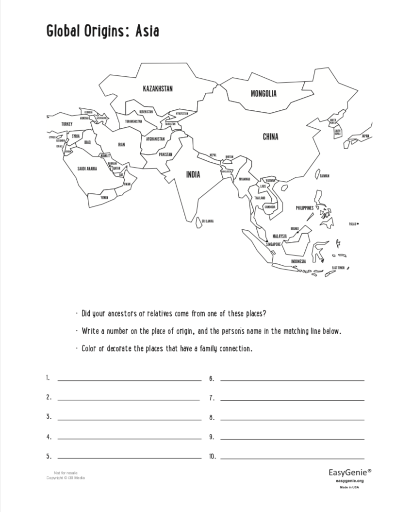 Genealogy Kit for Kids (Fillable PDF set)