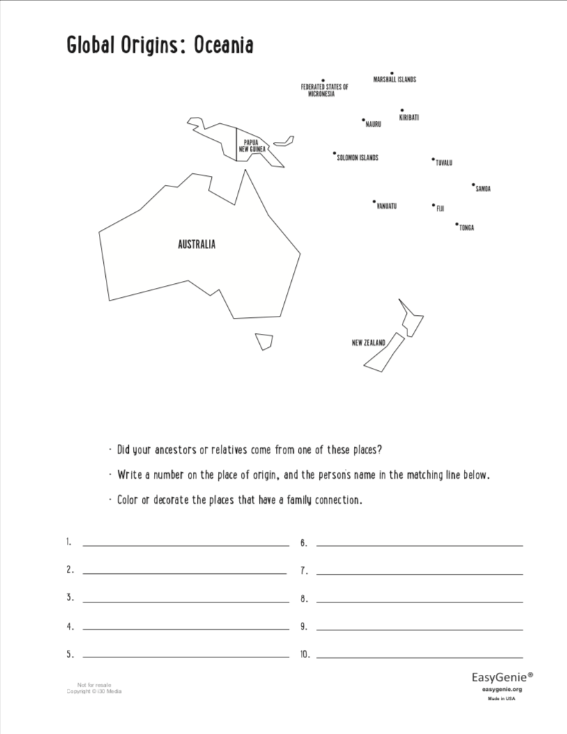 Genealogy Kit for Kids (Fillable PDF set)