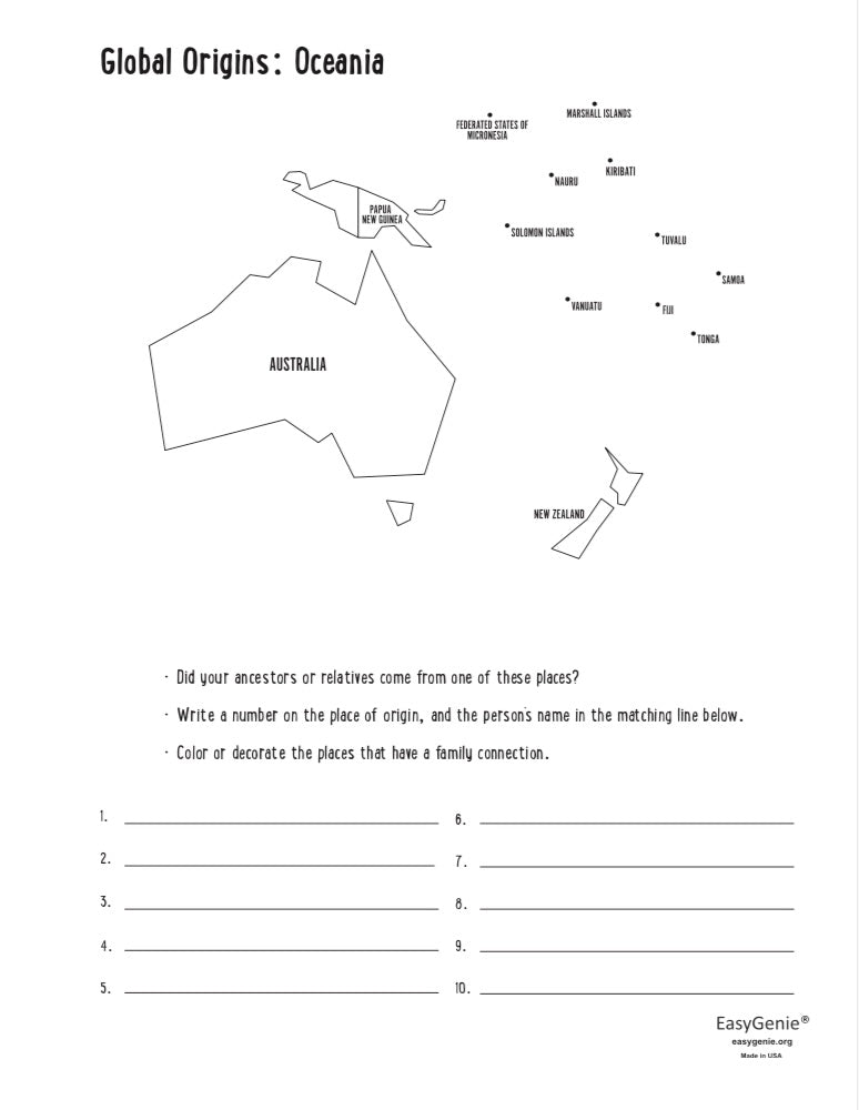 Genealogy Kit for Kids (31 sheets)