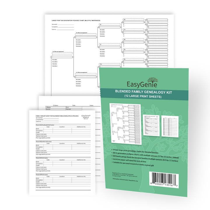 Large-Print Genealogy Forms – EasyGenie