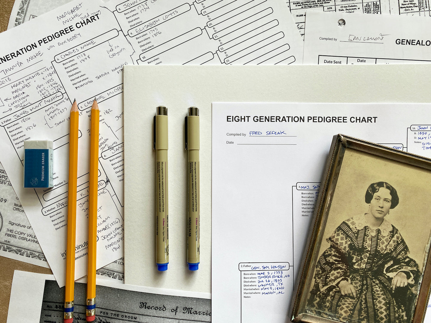 Archival-quality pen and pencil set