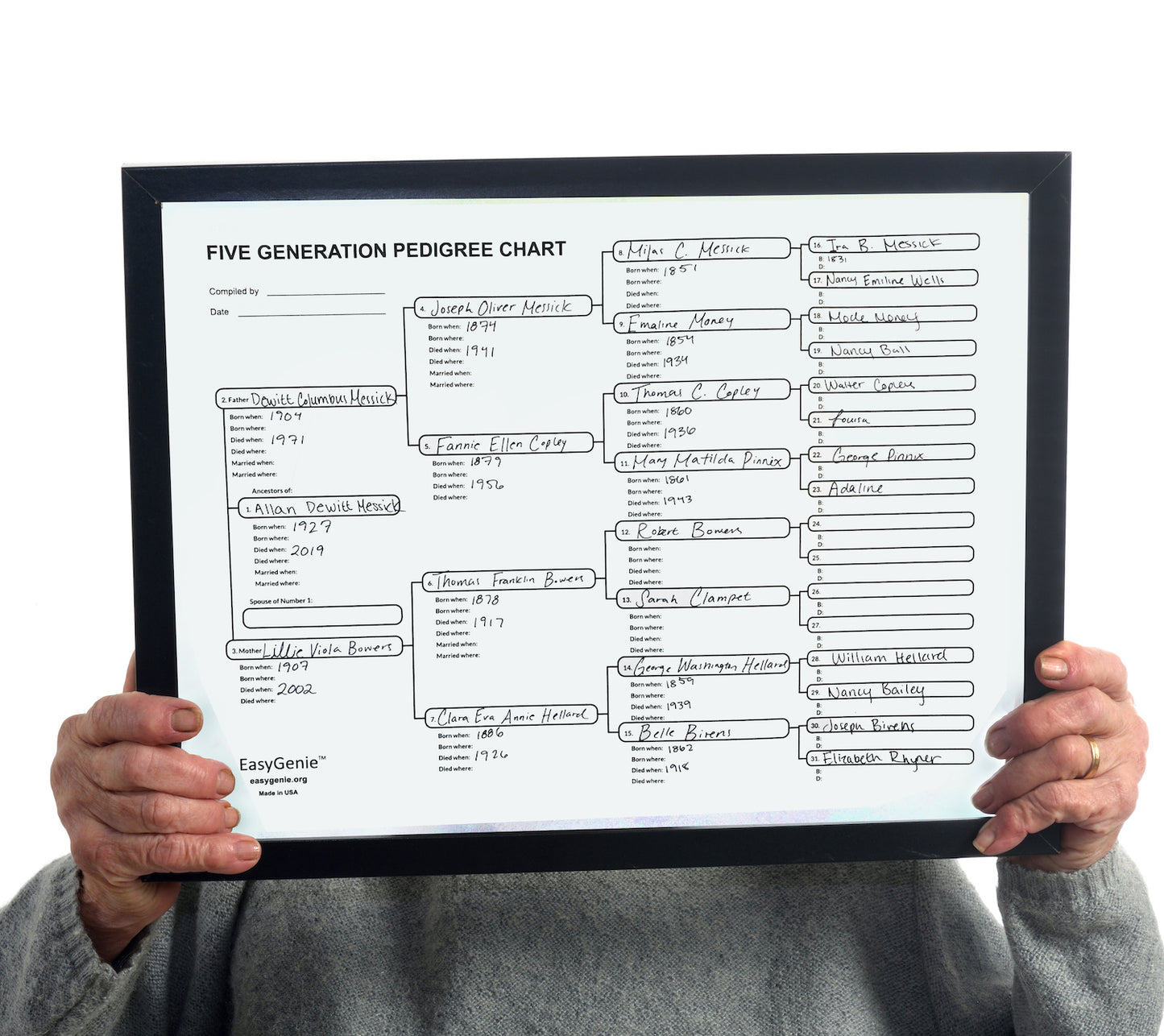 Five Generation Pedigree Charts (30 Sheets)