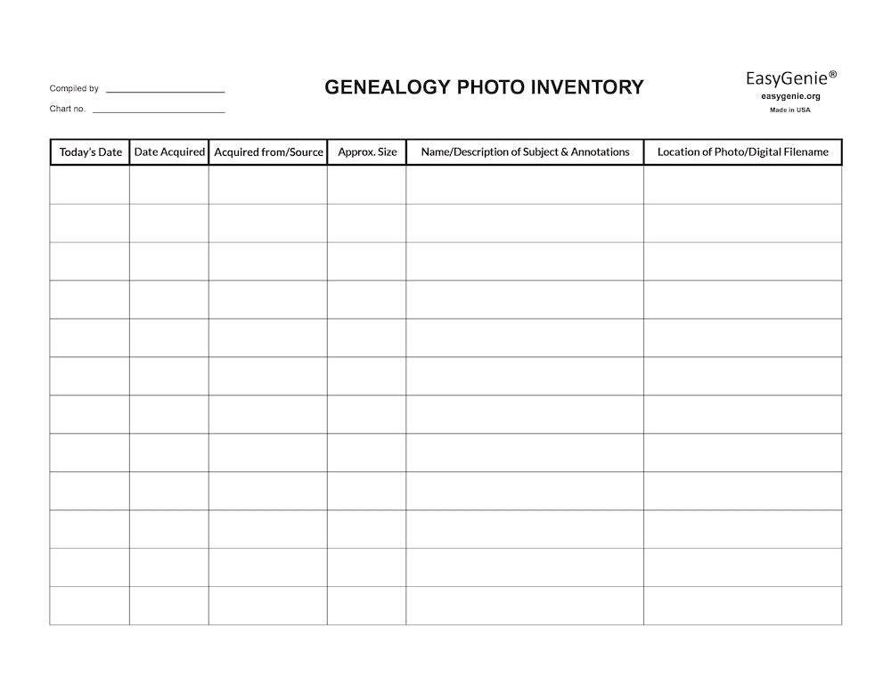 Genealogy Charts & Forms Starter Bundle