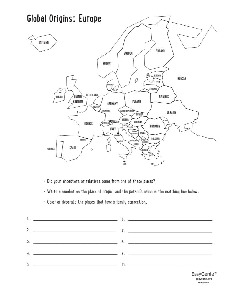 Genealogy Kit for Kids (31 sheets)