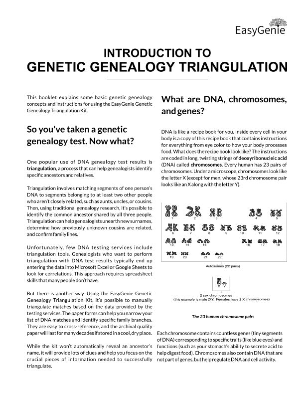 Genetic Genealogy Triangulation Kit for DNA Tests