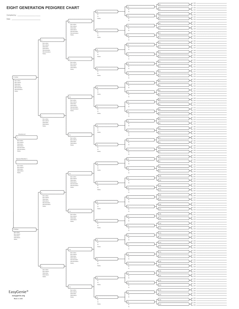 Big Genealogy Charts Sampler