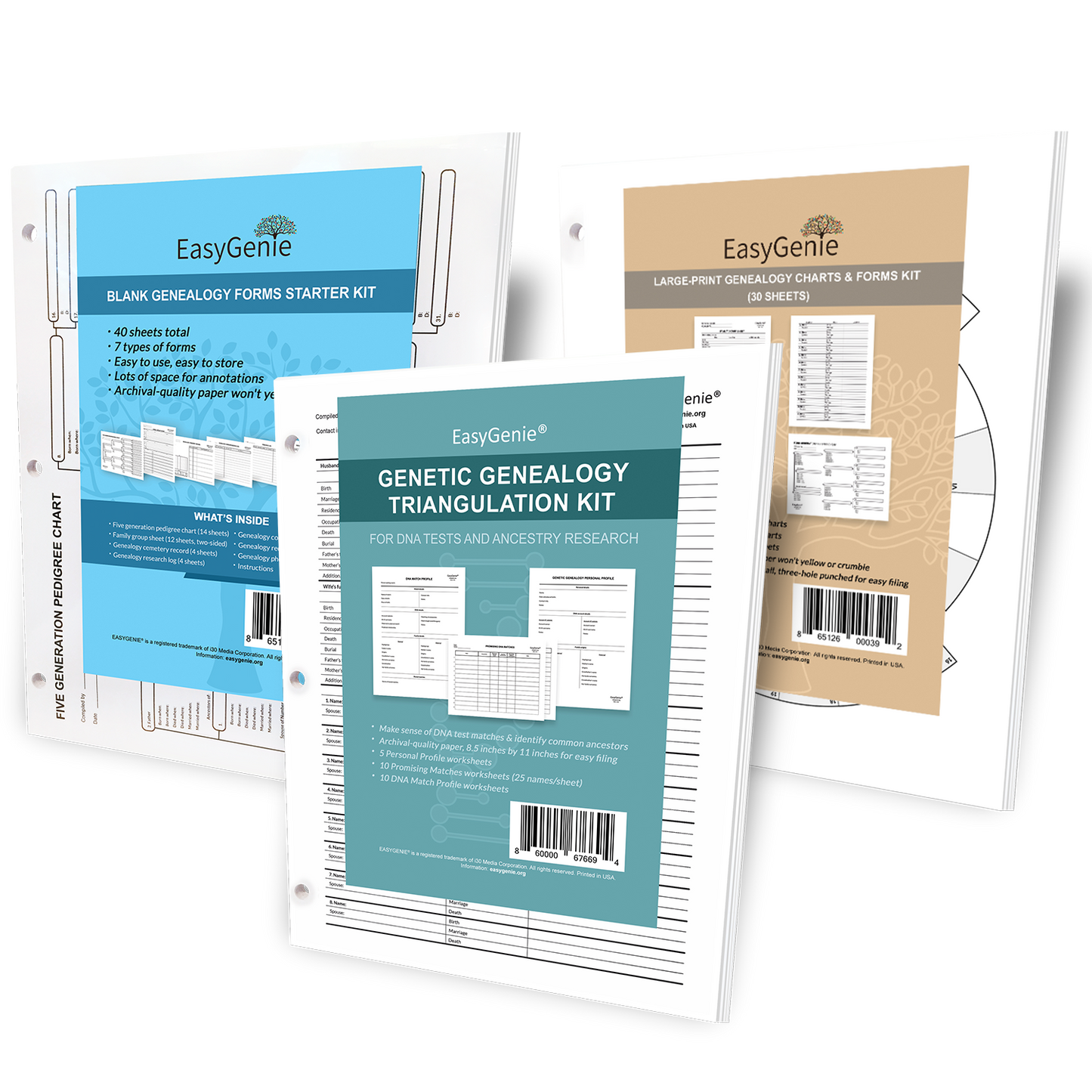 Genealogy Charts & Forms Starter Bundle