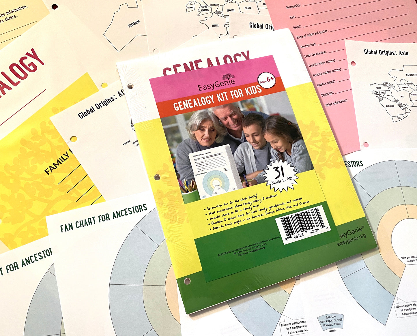 Genealogy Kit for Kids (31 sheets)