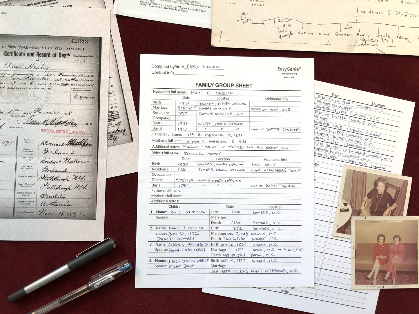 Large-Print Genealogy Charts and Forms Kit (30 Sheets)