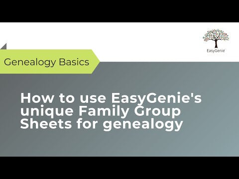 Family Group Sheets for Genealogists (30 LARGE PRINT sheets) – EasyGenie