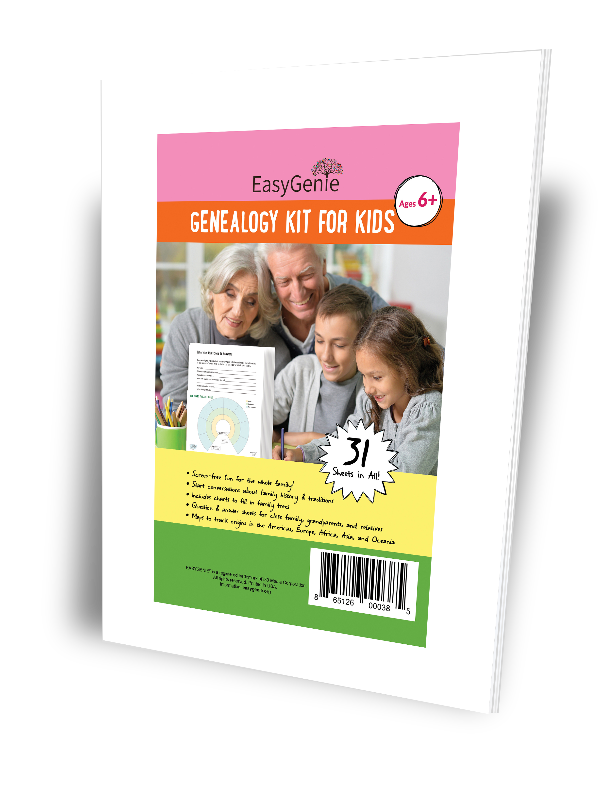 Genealogy Kit for Kids (31 sheets) β EasyGenie