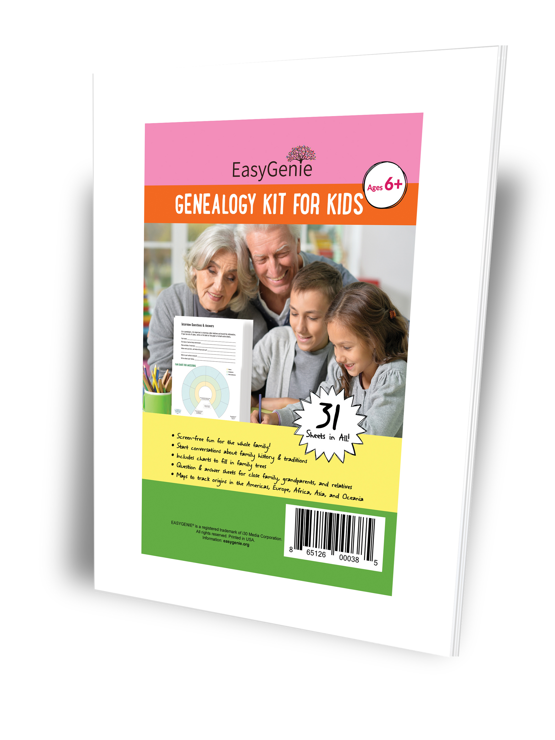 EasyGenie Large-Print Genealogy Charts & Forms Kit (30 sheets) –  AmericanAncestors.org