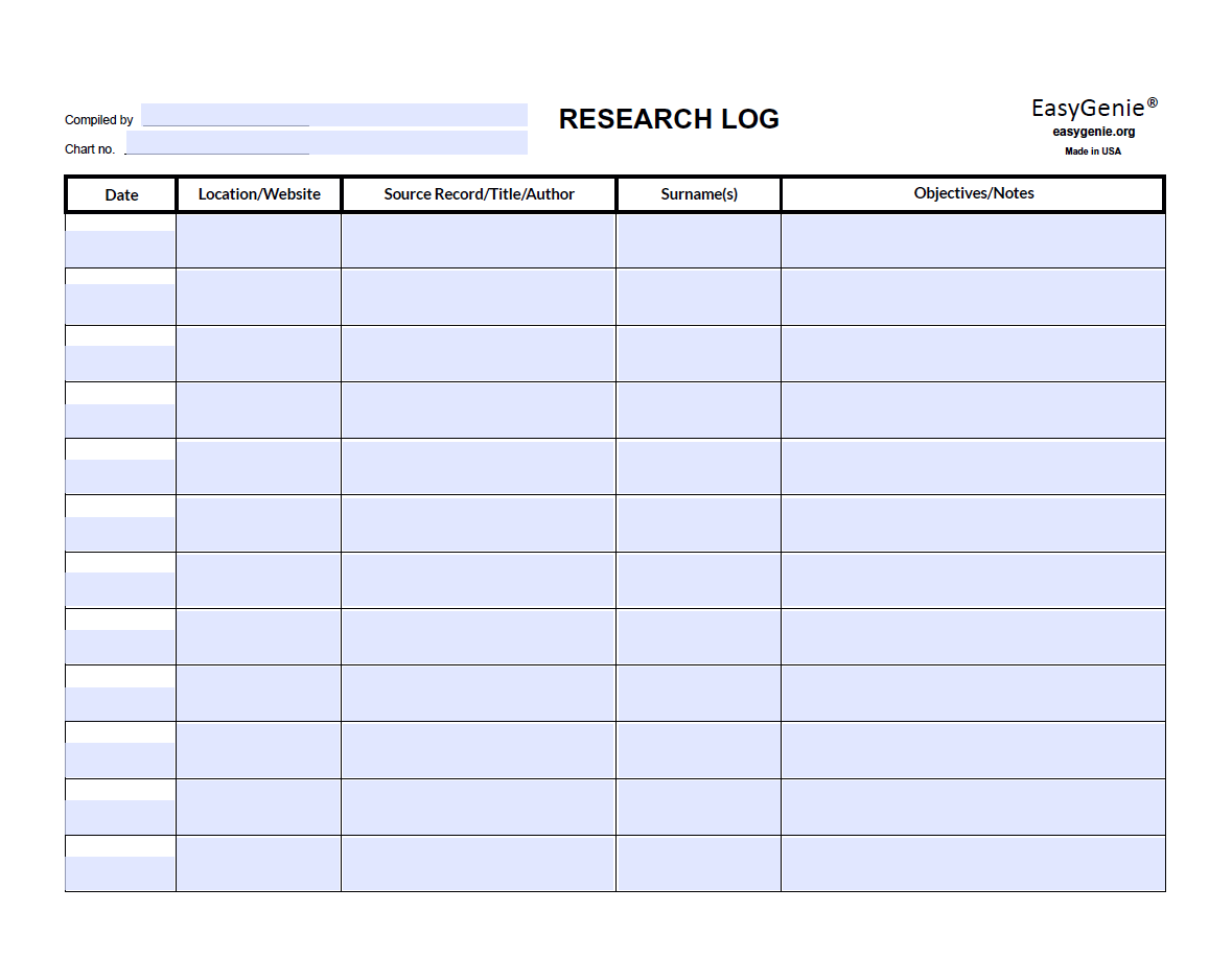 NEW: Genealogy Inventory & Records Fillable PDF Set (4 Forms)