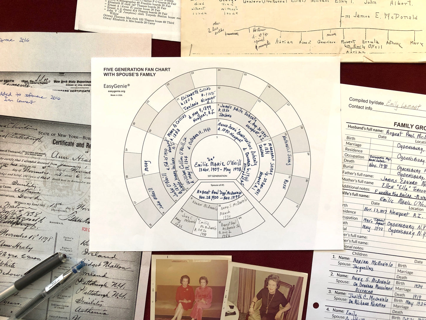 Large-Print Genealogy Charts and Forms Kit (30 Sheets)